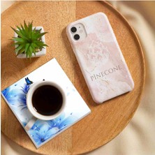 Pinecone Kelebeğin Rüyası Taş Bardak Altlığı Masaüstü Koruyucu Altlık 4 Parça Set 10x10cm Stone Coasters SC122