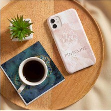 Pinecone Nazar, Yaşam Çiçeği Taş Bardak Altlığı Masaüstü Koruyucu Altlık 4 Parça Set 10x10cm Stone Coasters SC216