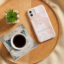 Pinecone Kelebek Taş Bardak Altlığı Masaüstü Koruyucu Altlık 4 Parça Set 10x10cm Stone Coasters SC453