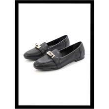 Bambi Siyah  Kadın Loafer Ayakkabı K01503742409