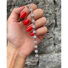 Best My Silver Kadın Gümüş Bagetli Bileklik