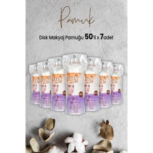 Lux 50'li x 7 Adet Disk Makyaj Pamuğu Narin Dokulu Yüz Temizleme İçin Yumuşaklık Sağlar