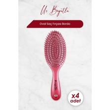 Nascita Üç Boyutlu Oval Saç Fırçası Bordo x 4 Adet