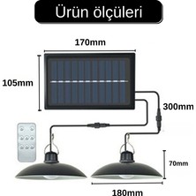 Hangast Solar 2 Ledli IP65 Su Geçirmez Sarkıt Bahçe Aydınlatma Güneş Enerjili Kumandalı LED Işık