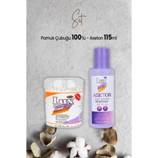 Lux Pamuk Çubuğu 100' Lü ve Aseton 115 ml