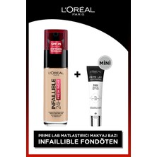 L'Oréal Paris Infaillible 24H Fondöten 130 TRUE BEIGE & Prime Lab Matte Setter Matlaştırıcı Primer