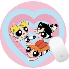 Baskı Bazar Baskıtech Ppg Kızları Baskılı Yuvarlak Mouse Pad