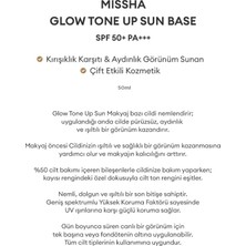 Missha Aydınlık Ve Işıltılı Görünüm Sunan Nemlendirci Base SPF50+ Nemlendirci Baz 50ml Glow Sun Base 5411