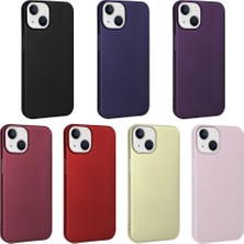 Case 4U Apple iPhone 15 Kılıf Klasik Mat Renkli Yumuşak Premier Silikon Rose Gold