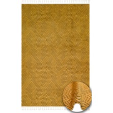 Eko Halı Urban Urb 01 Gold Etnik Desenlere Sahip Hav Toz Vermez Yumuşak Dokulu Modern Iskandinav Halı