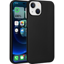 Case 4U Apple iPhone 15 Kılıf Klasik Mat Renkli Yumuşak Premier Silikon Siyah