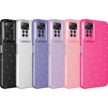 Case 4U Xiaomi Redmi Note 12 Pro 4g Kılıf Kamera Korumalı Simli Lüks Koton Kapak Siyah