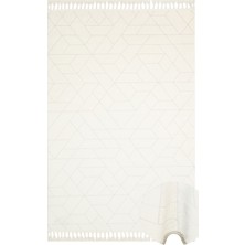 Eko Halı Urban Urb 03 Whıte Etnik Desenlere Sahip Hav Toz Vermez Yumuşak Dokulu Modern Iskandinav Halı