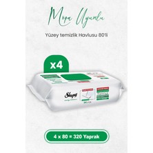 Sleepy Easy Clean Beyaz Sabun Katkılı Mopa Uyumlu Yüzey Temizlik Havlusu 80  x  4 Adet 320 Yaprak