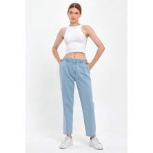 Vena Kadın Norah Sky Blue Beli Lastikli Lyocell Jean Pantolon