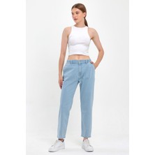 Vena Kadın Norah Sky Blue Beli Lastikli Lyocell Jean Pantolon