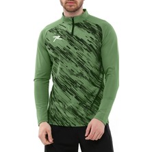 Raru Erkek Yarım Fermuarlı Sweatshirt Dıgnus Haki