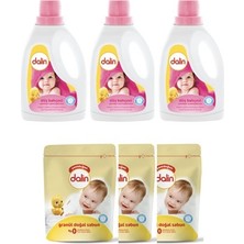 Dalin Çamaşır Yumuşatıcısı Düş Bahçesi 1500 ml X3 + Dalin Granül Sabun Toz Deterjan 500 gr X3