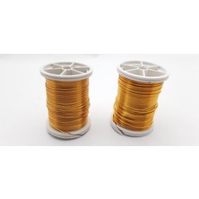 Seçilir El Işi Uygulamaları Için Sarı Renkte 0,8 mm Çelik Çiçek Teli (2 Makara, Her Makara 10 Mt.)