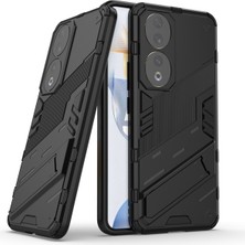 Microcase Honor 90 Matrix Serisi Armor Standlı Perfect Koruma Kılıf - Siyah AL3416