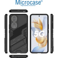 Microcase Honor 90 Matrix Serisi Armor Standlı Perfect Koruma Kılıf - Siyah AL3416