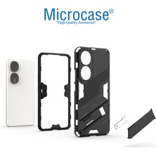 Microcase Honor 90 Matrix Serisi Armor Standlı Perfect Koruma Kılıf - Siyah AL3416