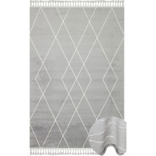 Eko Halı Urban Urb 02 Grey Whıte Etnik Desenlere Sahip Hav Toz Vermez Yumuşak Dokulu Modern Iskandinav Halı