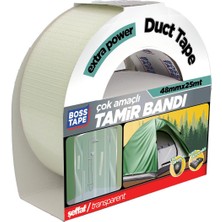 Boss Tape Şeffaf Duct Tape Tamir Bandı EN:48MM BOY:25MT