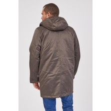Kevin Erkek Kapşonlu Parka K207 Gri