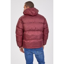 Kevin Erkek Kapşonlu Şişme Mont K220 Bordo