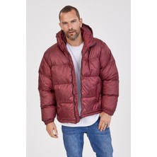 Kevin Erkek Kapşonlu Şişme Mont K220 Bordo