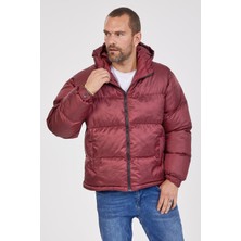 Kevin Erkek Kapşonlu Şişme Mont K220 Bordo