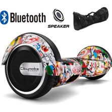 Citymate Elektrikli Kaykay Hoverboard Bluetooth Hoparlörlü 6.5 Inch Akıllı Dengeli - Çanta Hediye Grafiti Desenli