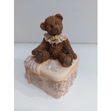 Es Dekor Bear Best Friend Figür Dekoratif Kutu Ayıcık Ayılı Poliserin 12X8CM 1 Adet