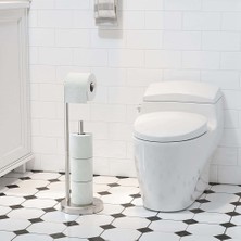 Gui xulian Ayaklı Tuvalet Kağıtlığı Rezervli Standı, Paslanmaz Çelik Kağıtlık, Banyo Için Tuvalet Kağıdı Standı -1 (Yurt Dışından)