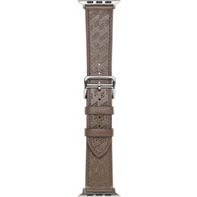 Kny Apple Watch Ultra 2 Için Krd-76 Delikli Pu Deri Kordon-Kayış