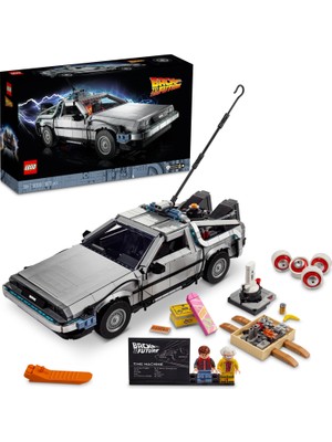 LEGO® Icons Geleceğe Dönüş Zaman Makinesi 10300 - Back To The Future Hayranı Yetişkinler için Model Yapım Seti (1872 Parça)