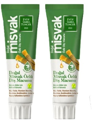 Eyüp Sabri Tuncer Doğal Misvak Özlü Diş Macunu 75 ml x 2 Adet Doğal İçeriklerle Ağız Bakımı