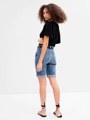 Gap Mid Rise Washwell™ Jean Bermuda Şort