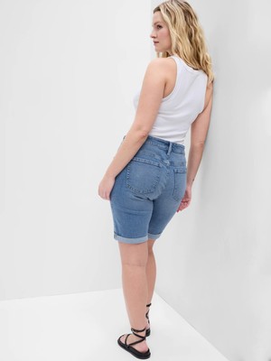 Gap Mid Rise Washwell™ Jean Bermuda Şort