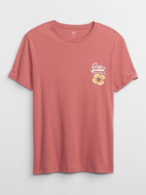 Gap Logo Çiçek Grafikli T-Shirt