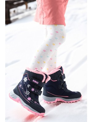 Kiko Kids Kartanesi Cırtlı Kız Çocuk Kar Bot Soğuk Suya Dayanıklı