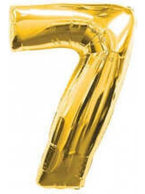 Hayaller Dükkanı Folyo Balon Rakam 7 Altın 32INC Pk:1