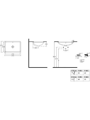 İdeal Standart Ideal Standard Strada Tezgah Altı Lavabo 54CM Z251901