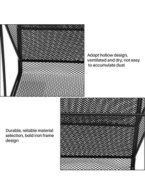 Gui xulian Metal Örgü Duvara Monte Dergi Dosya Rafı Ofis Masası 5 Katmanlı Aralık Arşiv Dosyası Dergisi Dergisi Dizüstü Depolama Siyah (Yurt Dışından)
