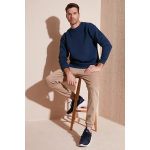 Regular Fit Bisiklet Yaka Pamuklu Içi Tüylü Yumuşak Şardonlu Sweat Erkek Sweat 5905255