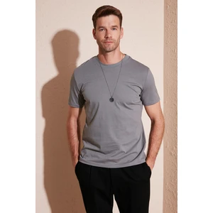 Pamuklu Regular Fit Bisiklet Yaka Basic T Shirt Erkek T Shirt 59020201