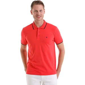 Nar Cicegi Regular Fit Düz 100% Pamuk Polo Yaka Tişört