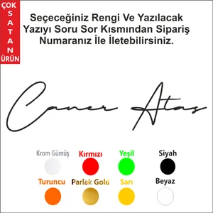 Kişiye Özel Isim Sticker El Yazısı Isim Oto Sticker Motosiklet , Araba Yapıştırma Arma