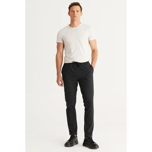 Altınyıldız Classics Erkek Antrasit Slim Fit Rahat Kesim Beli Bağlamalı Yan Cepli Jogger Pantolon
